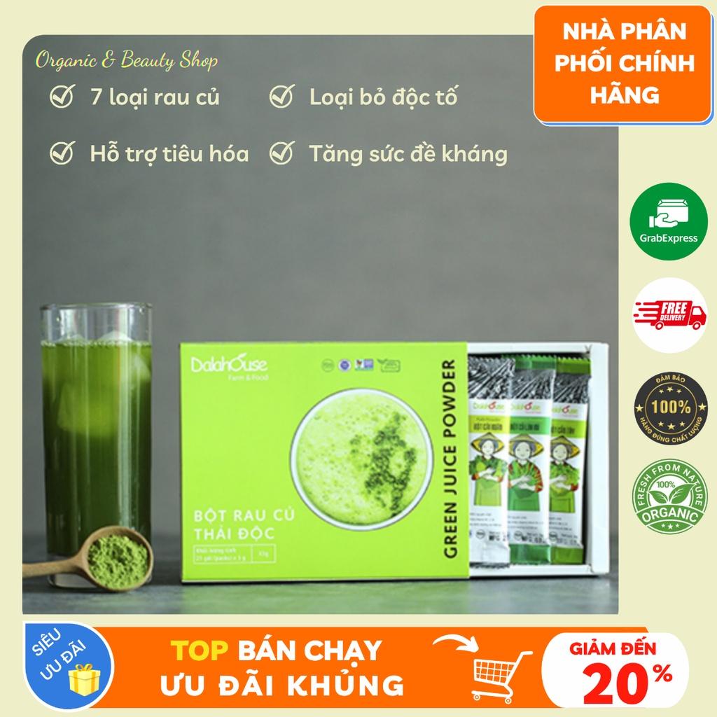 Combo Bột Rau củ Detox - Thải Độc , Thanh Lọc Cơ Thể Dalahouse - Hộp 21 gói 3gr - Hỗ trợ giảm cân - Đào thải độc tố , đpẹ da, thanh nhiệt mát gan.