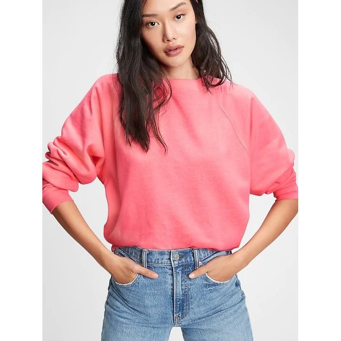 Áo Nỉ Sweater G.A.* Nữ form basic tone màu trơn dễ mặc