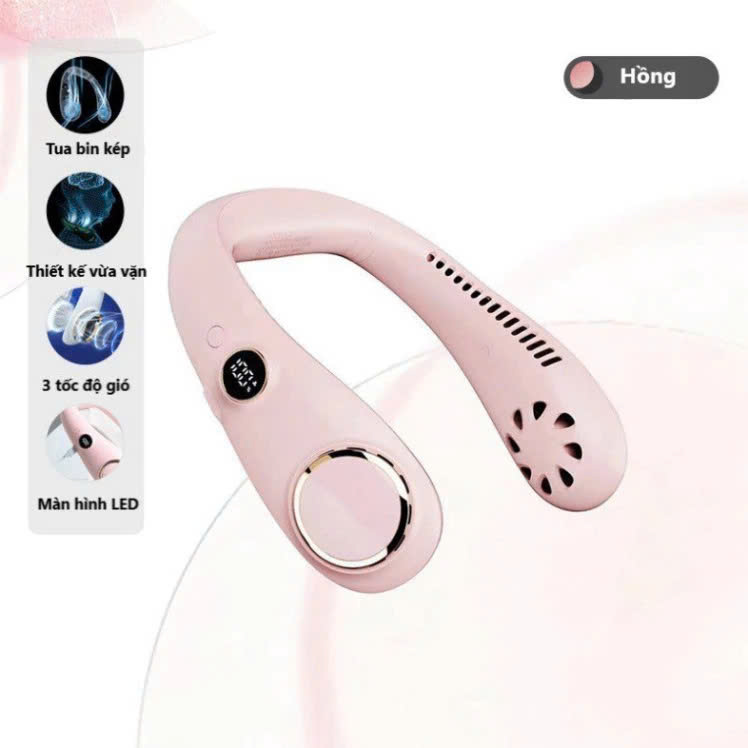 Quạtt Không Cánh Đeo Cổ Điều Hòa Mini Màn Hình LED Hiện Đại – Mát Lạnh Mọi Lúc, Nhẹ Nhàng Mang Theo , đèn ốp trần
