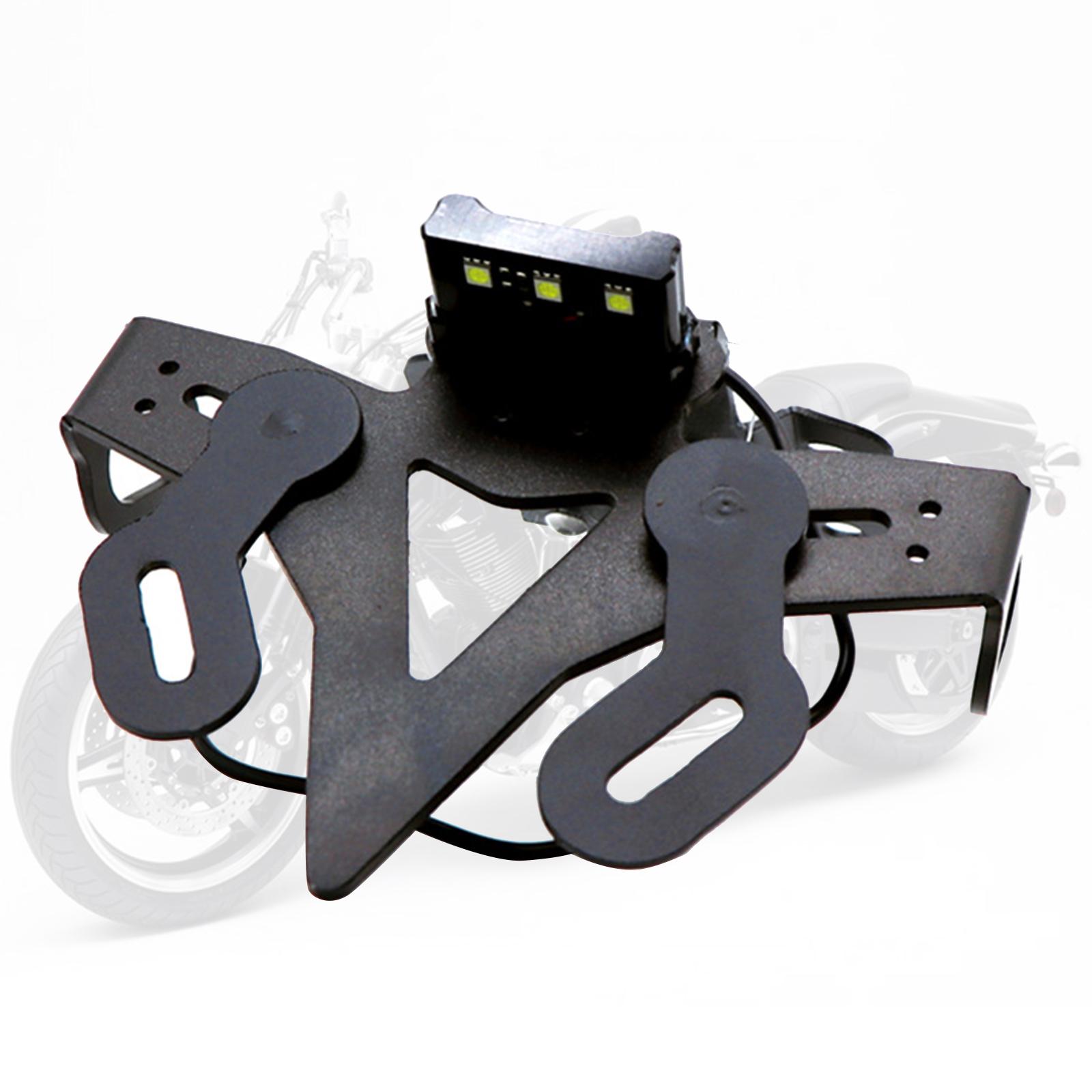Motorcycle Tail License Plate Holder w/ LED Light Set for YAMAHA MT07 FZ-07