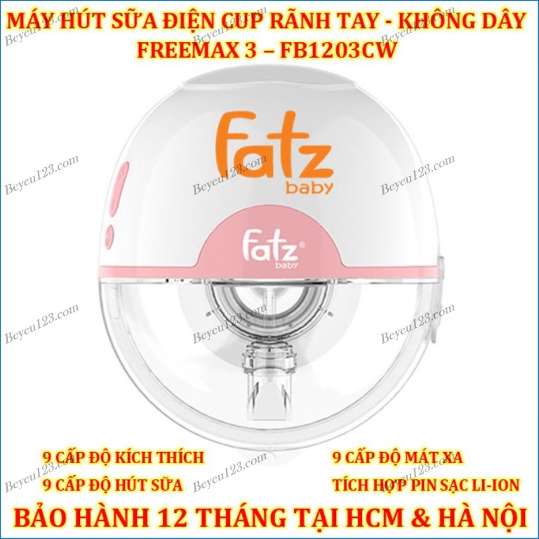 MÁY HÚT SỮA ĐIỆN RẢNH TAY & KHÔNG DÂY - FREEMAX 3 FB1203CW