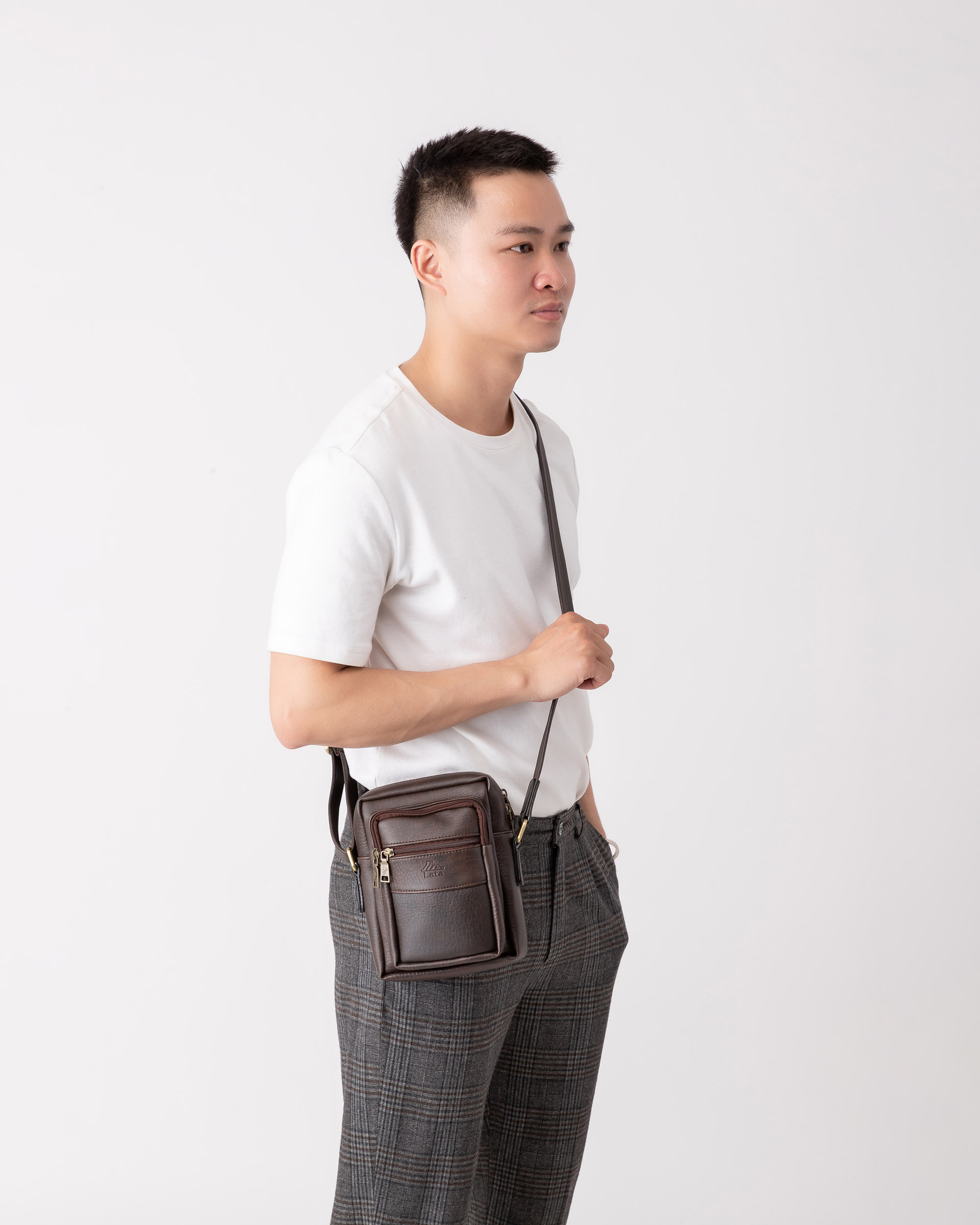 Túi Lata ( Thời trang nam đi chơi cỡ nhỏ - Túi đeo chéo da TN21 )