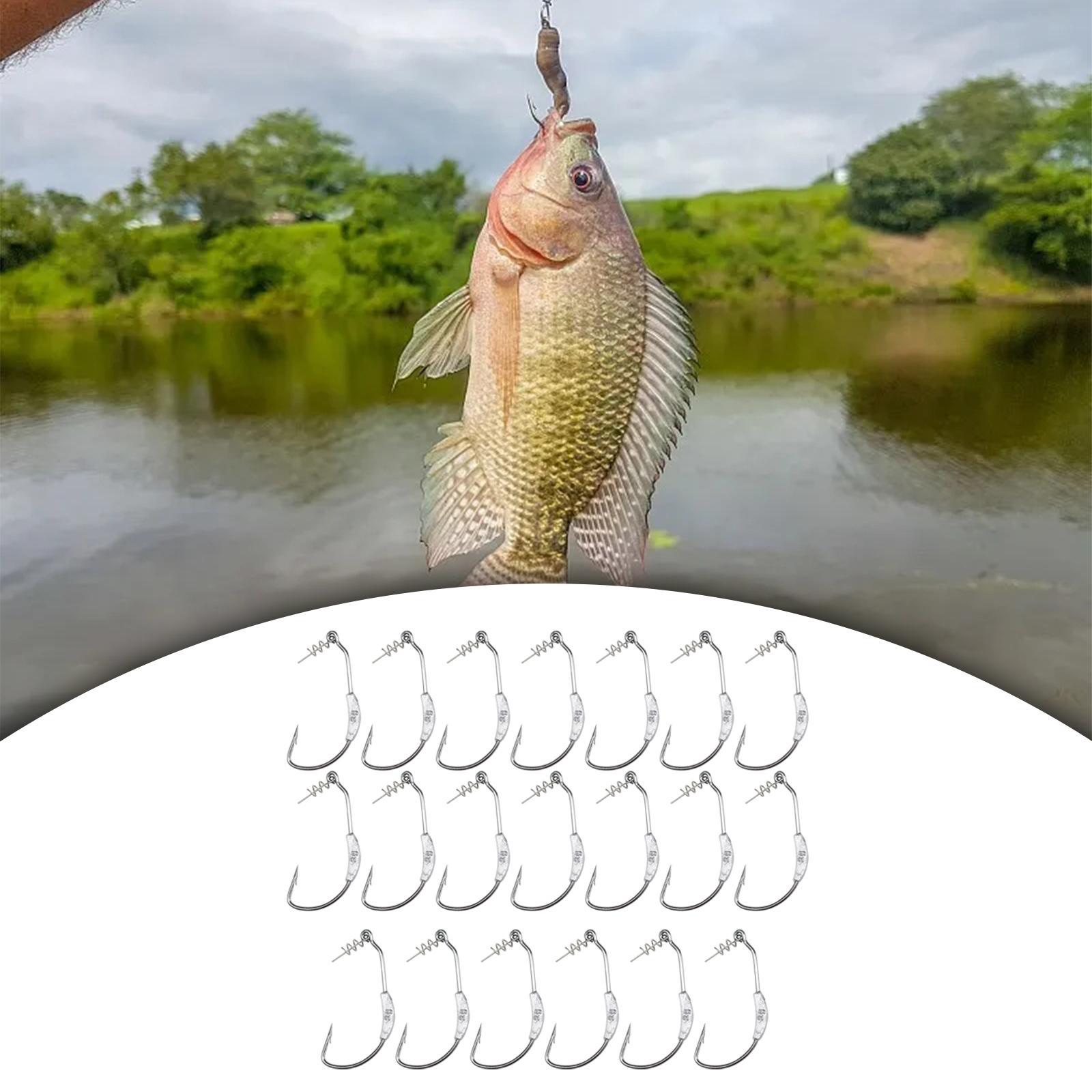 20x Fishing Hooks Catfish Hooks Fish Hooks Carbon Steel Hooks Weighted Hooks
