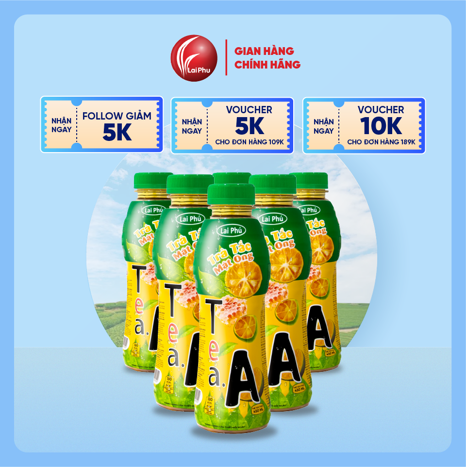 Trà Tắc Mật Ong Tea A Chai 450ml - Thùng 24 Chai