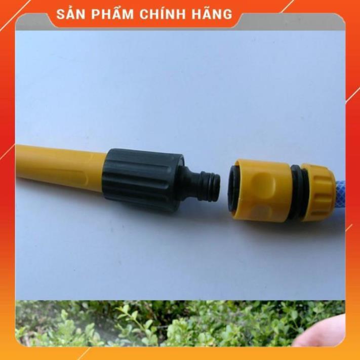 Vòi tưới cây rửa xe️ Bộ dây vòi xịt nước rửa xe, tưới cây , tăng áp 3 lần, loại 15m 206622-5 cút sập, nối đen