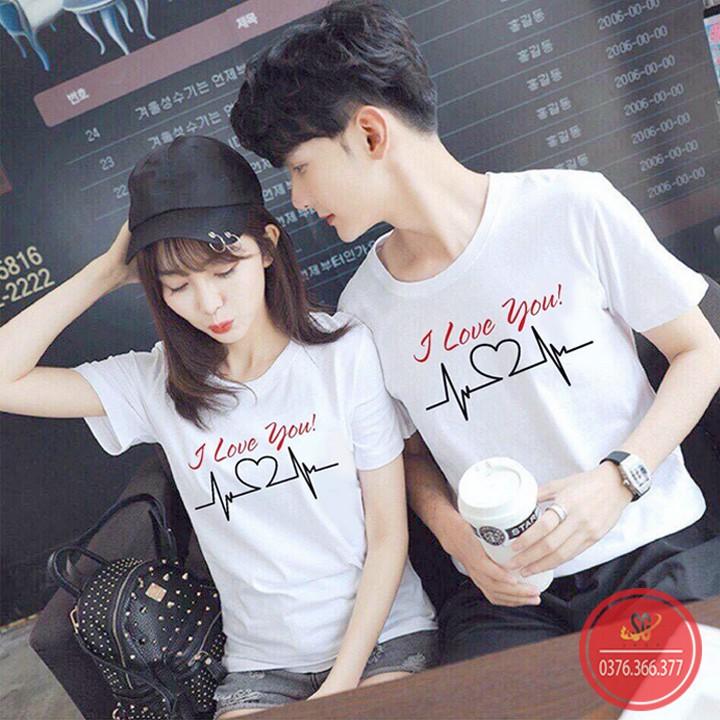 Áo Thun Cặp I Love You - Đủ Size AC107T