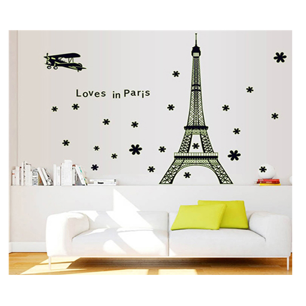 Decal Dán Tường Thành Phố Paris Dạ Quang 1 PK230