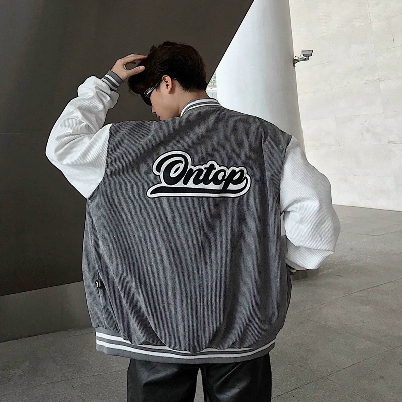 Áo Khoác Bomber Ontop, Bomber Jacket nỉ, Khoác bomber unisex