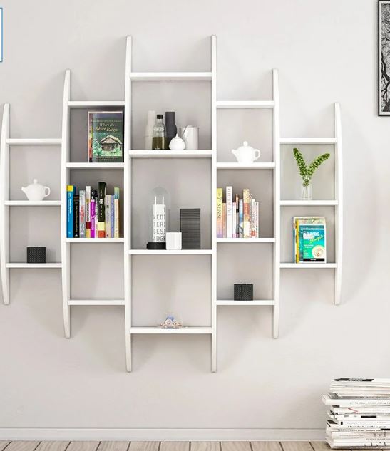 Kệ Gỗ Trang Trí Treo Tường Thiết Kế Dạng Hình Tròn Cách Điệu Juno Sofa CTKT710 KT 146x146x29cm