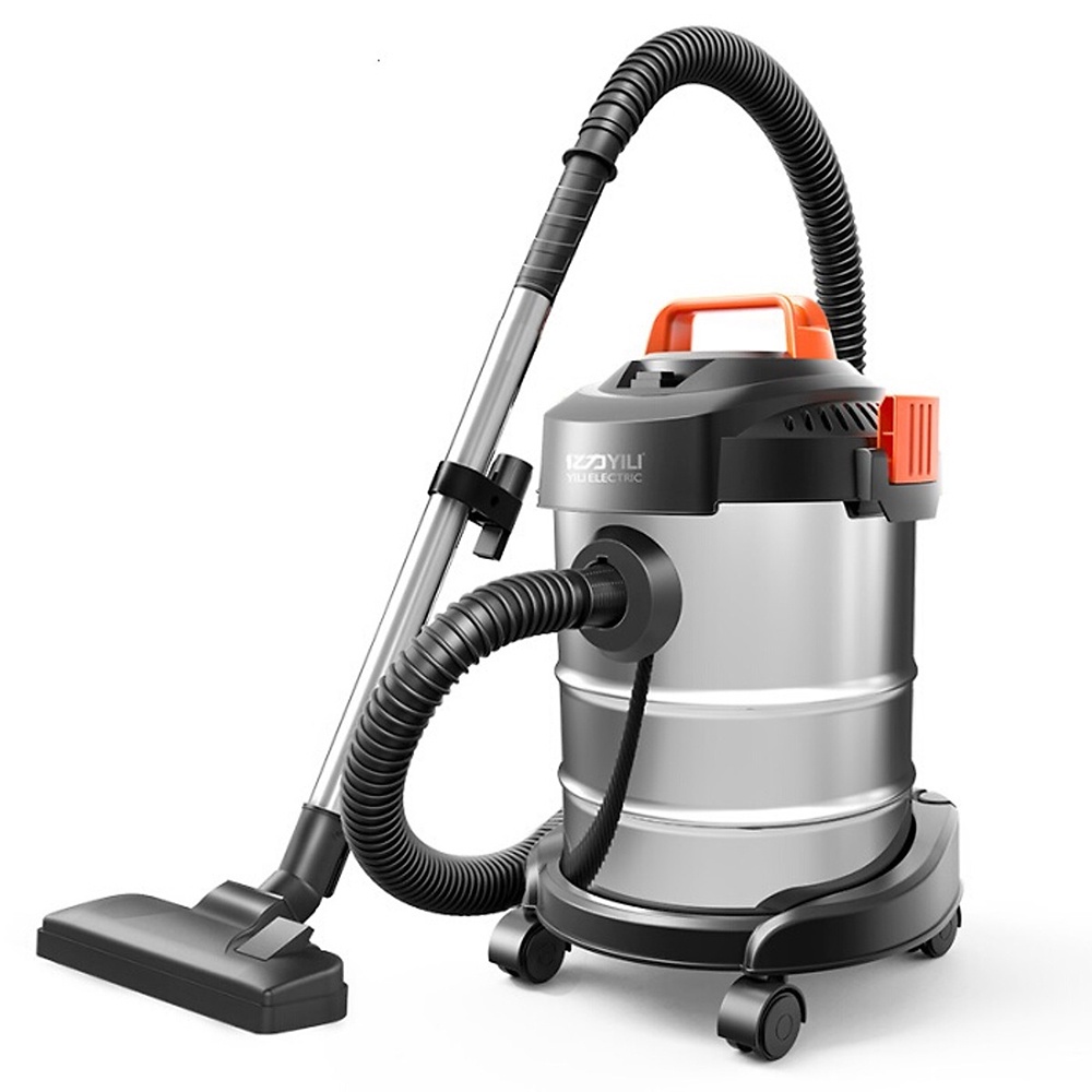 Máy hút bụi công nghiệp đa năng khô và ướt ABG Yili YLW-6263A loại 12 lít công suất 1200W - thùng inox kèm lõi lọc thay thế - Hàng Chính Hãng