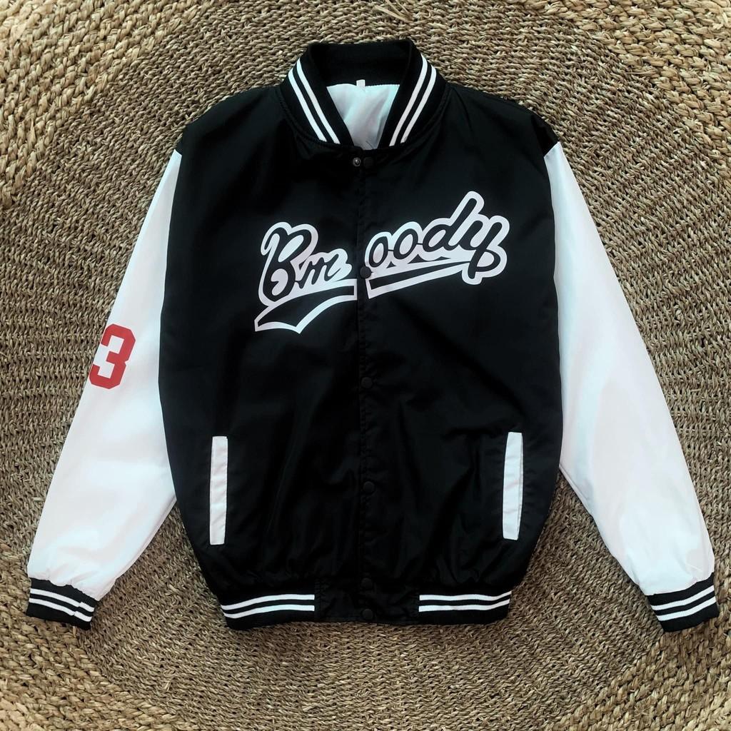 Áo Khoác Bomber Jacket Bmoody Form Rộng Unisex Nam Nữ Ulzzang KUN