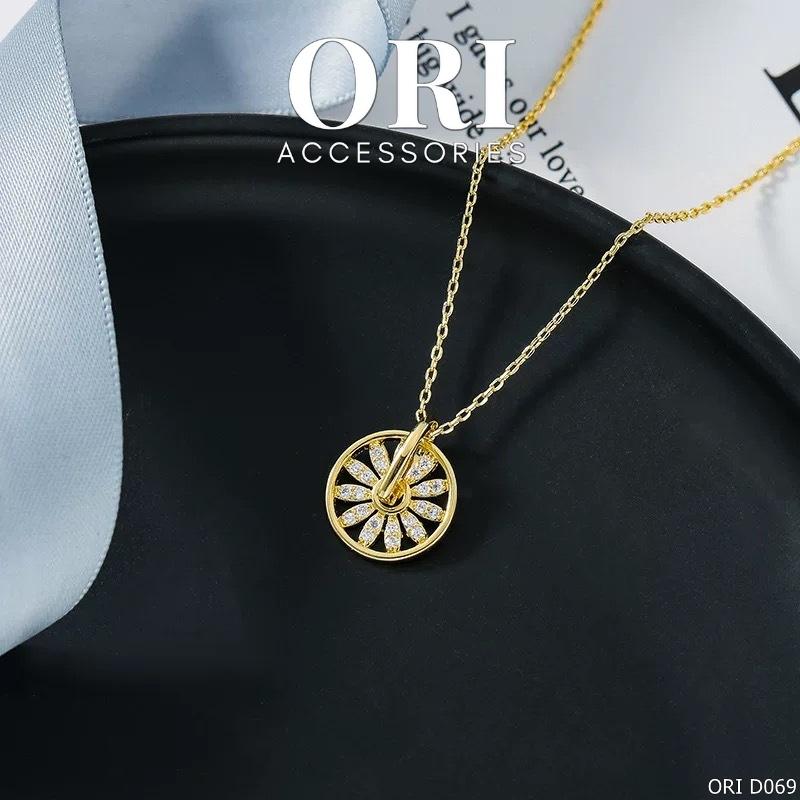 Dây chuyền nữ Vòng tròn thủy tinh Laelia độc đáo thời trang ORI ACCESSORIES D069