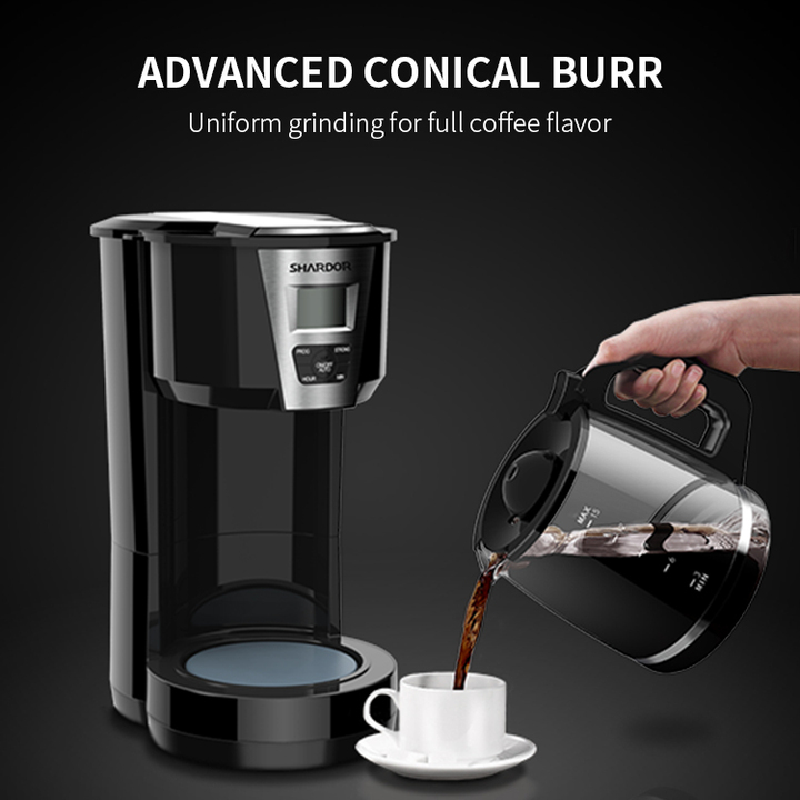 Máy pha cà phê tự động cao cấp Shardor CM-330 Tính năng điều chỉnh độ đặc của cà phê - HÀNG NHẬP KHẨU