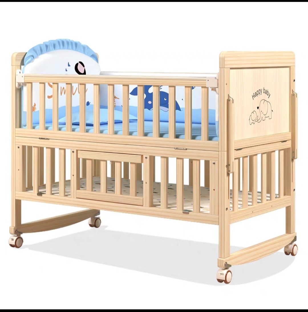 Giường cũi , giường ngủ cạnh giường bố mẹ , nôi chơi cho bé tặng kem màn