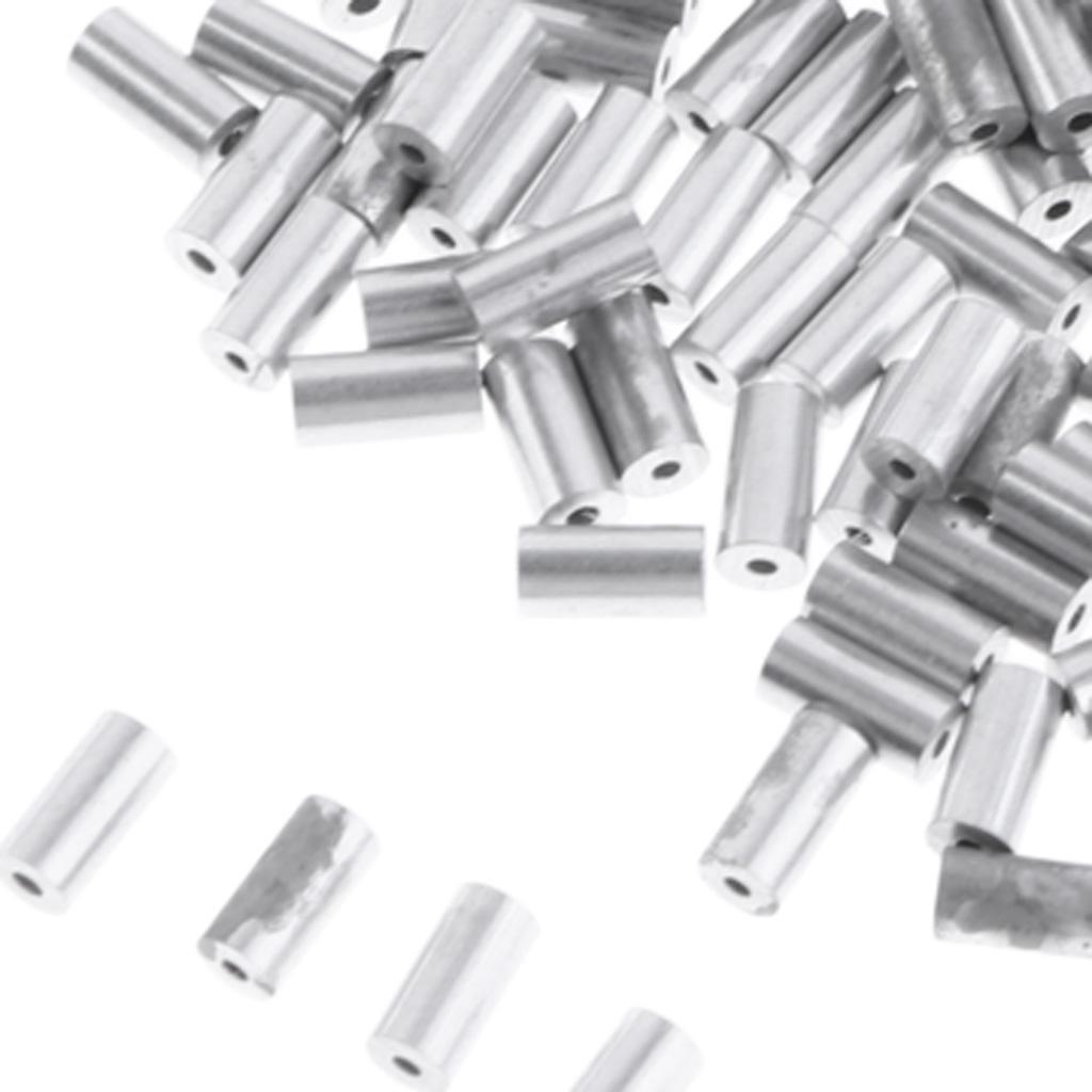 200 Counts Multi-use Fishing Single Barrel Aluminium Crimp Sleeves for Wire