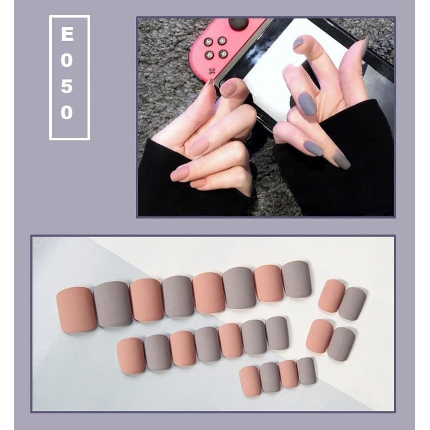 Bộ 24 móng tay giả nail thời trang họa tiết bắt mắt chống thấm nước
