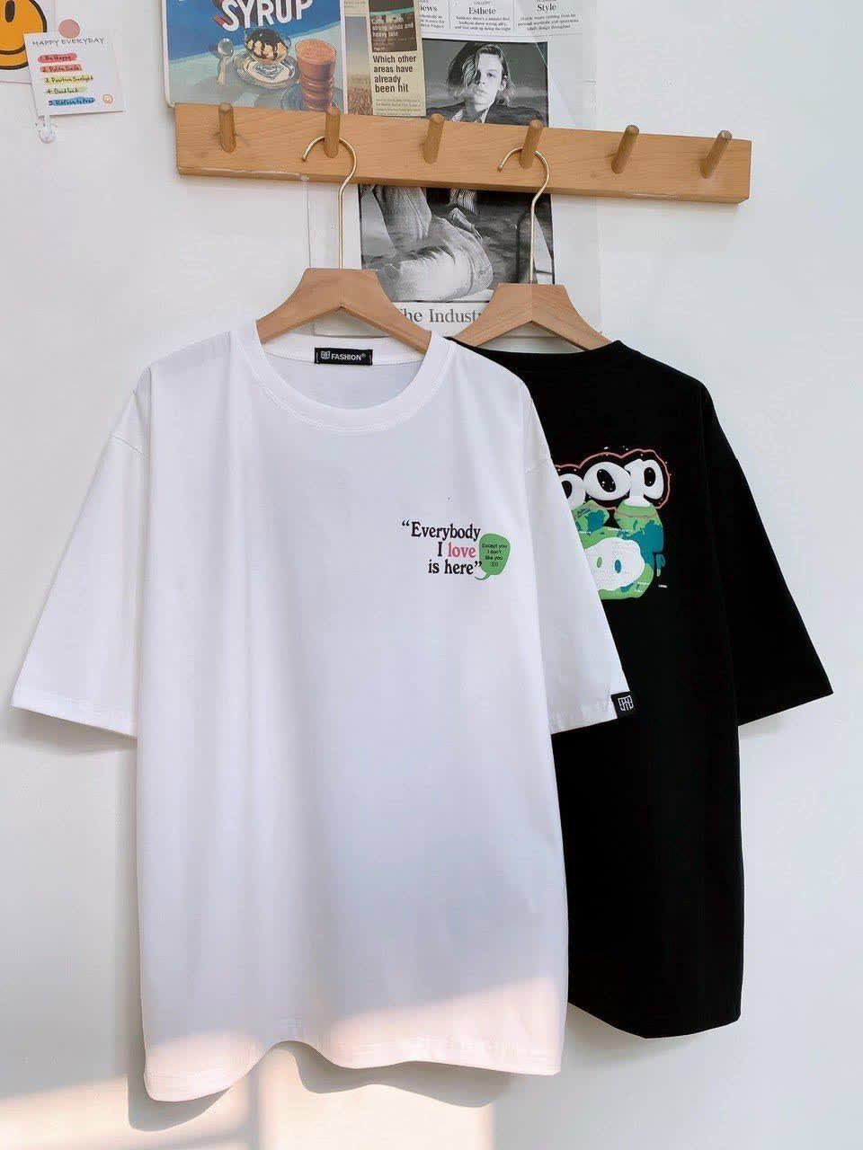 Áo thun form rộng tay lỡ nam nữ unisex in nổi POP.POP VẢI cotton co giãn thấm hút tốt