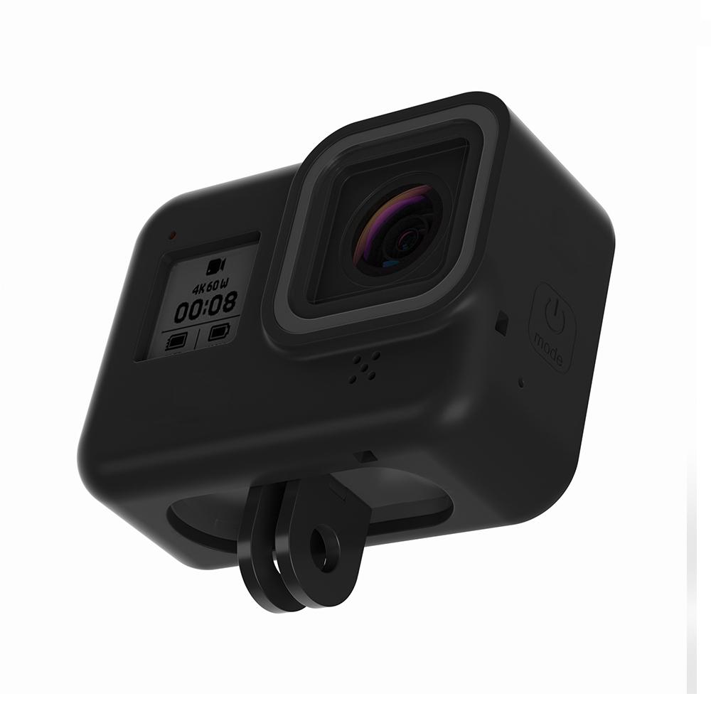 Vỏ silicone cho GoPro Hero 8 Vỏ silicone bảo vệ Túi che phủ cho GoPro Hero 8 Phụ kiện camera hành động đen