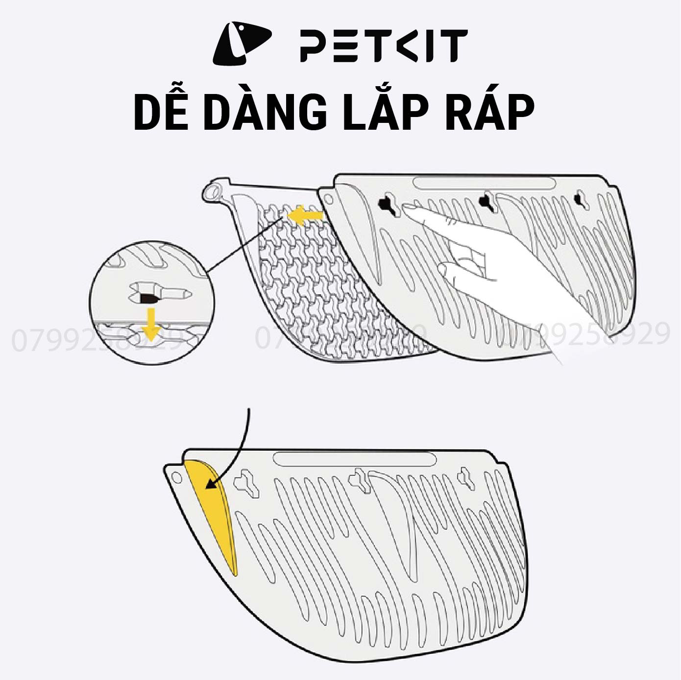 Tấm Chắn Xả Cát Cũ Máy Vệ Sinh Cho Mèo Petkit Pura Max