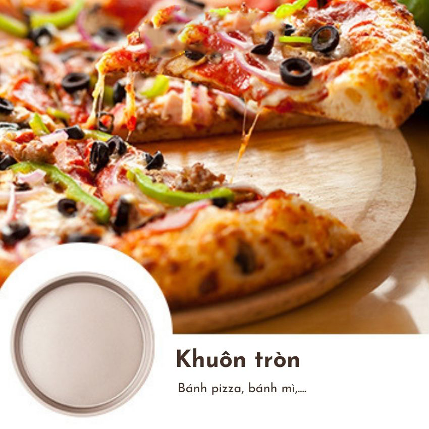 Bộ 5 Khuôn Làm Bánh Chống Dính Cao Cấp*Mầu Vàng* Kiểu Dáng Khác Nhau Làm Bánh Pizza, Bánh Mỳ Hoa Cúc, Bông Lan Cupcake,Mousse,Tiramisu,