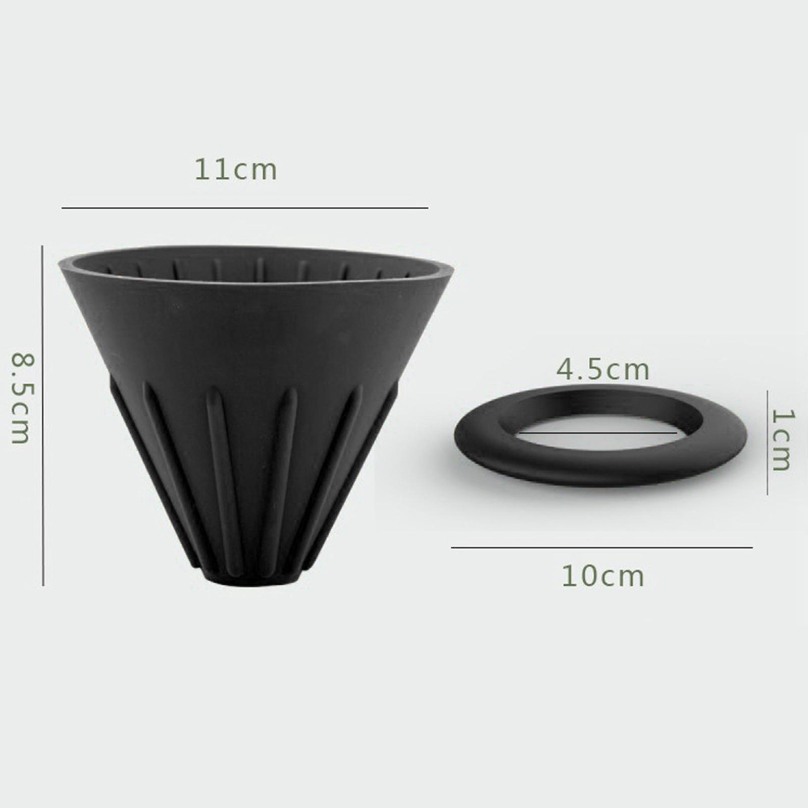 Pour Over Coffee Maker and Tea Dripper, Portable Drip Cone Filter Silicone Strainer Brewer, Coffee Maker Accessories, Easy to Clean