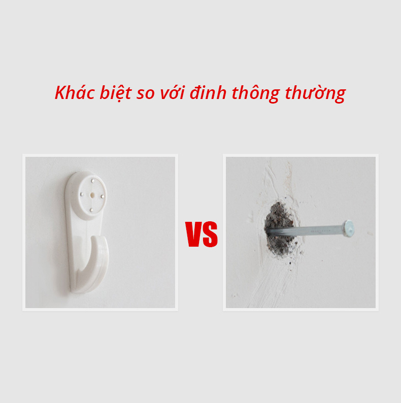 Combo 50 đinh 4 chân treo khung ảnh, khung tranh loại dài 5cm (Tặng máy đồng hồ treo tường)