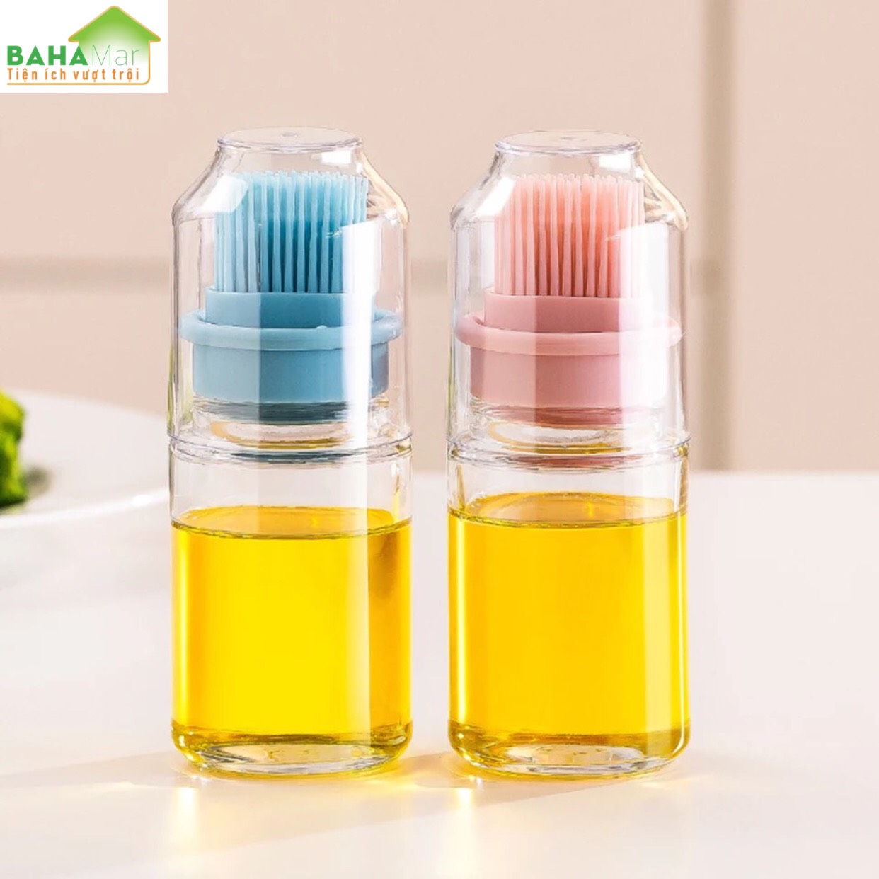 BÌNH GẮN CỌ SILICONE PHẾT DẦU NƯỚNG "BAHAMAR" có thể đổ đầy bình với dầu, nước sốt, ...để phết lên cho bánh ngọt, thịt và rau củ…