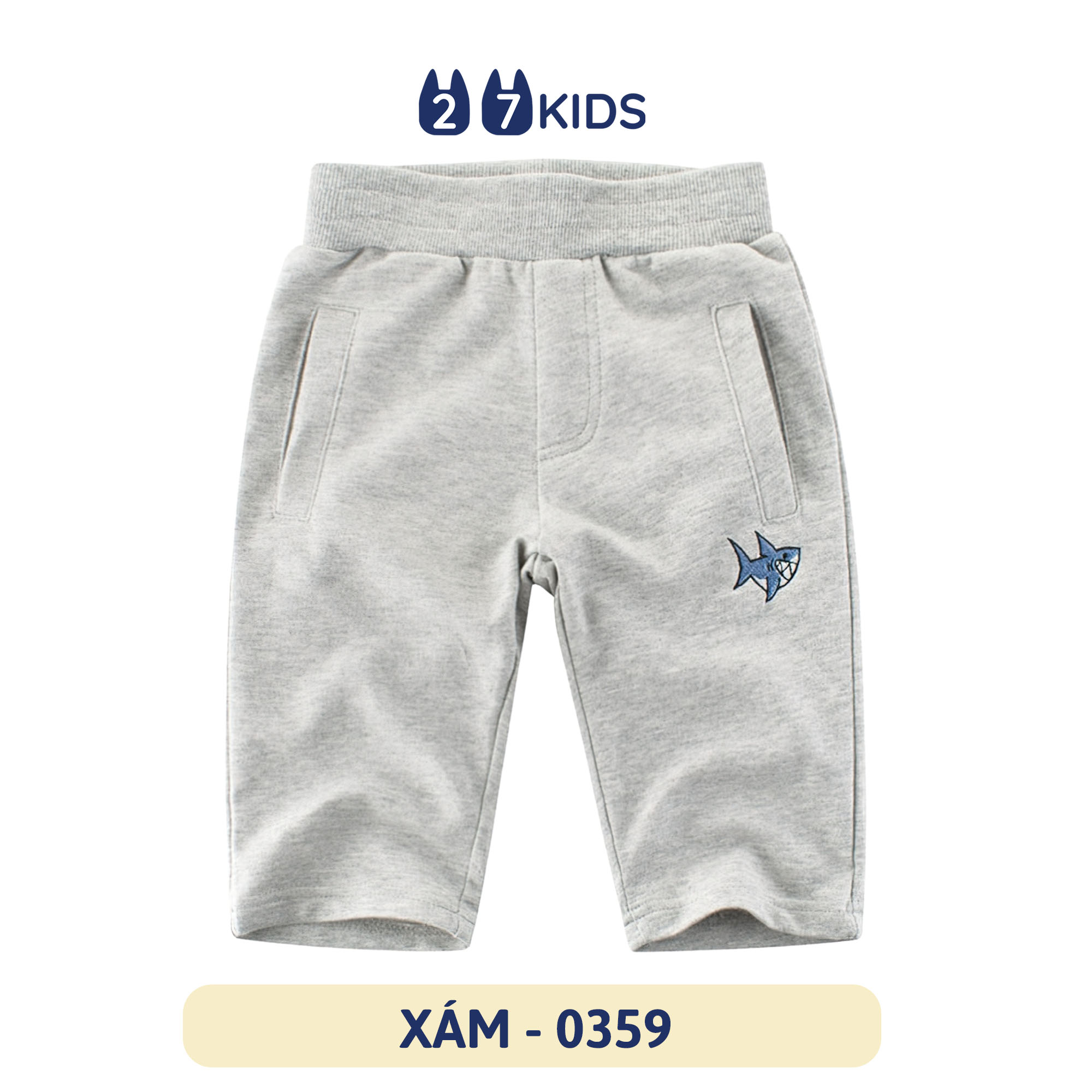 Quần lửng bé trai 27Kids Quần đùi short nam 100% Cotton cho trẻ từ 2-10 tuổi BSPM1