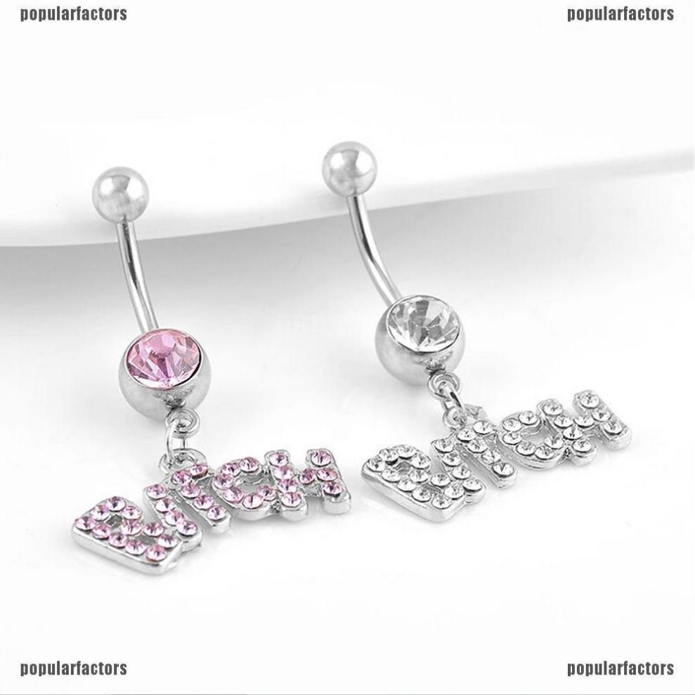 Khuyên rốn đính đá lấp lánh trang sức Belly Dance