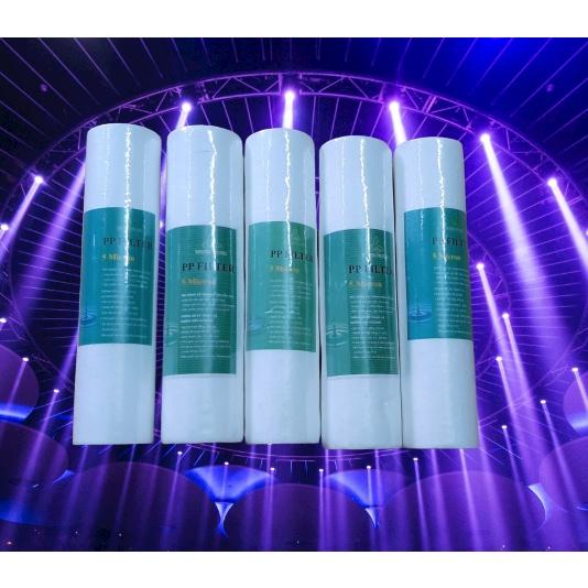 COMBO 5 LÕI PP KHÔNG ĐẦU BÍT 10 in DÙNG ĐƯỢC CHO MỌI LOẠI MÁY LỌC NƯỚC