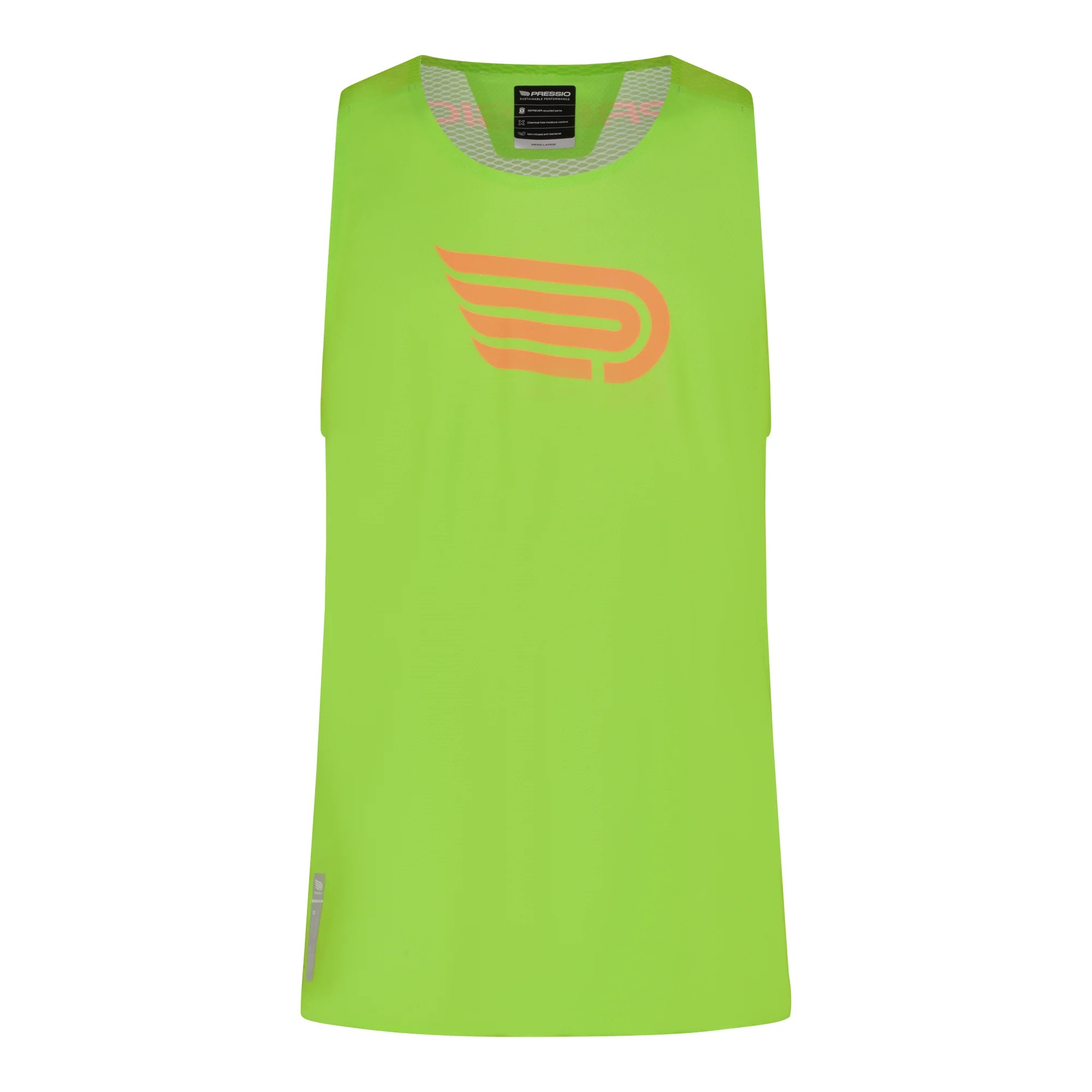 Áo Thun Chạy Bộ Nam Singlet Pressio - Men's Run Elite Singlet Lime/Orange