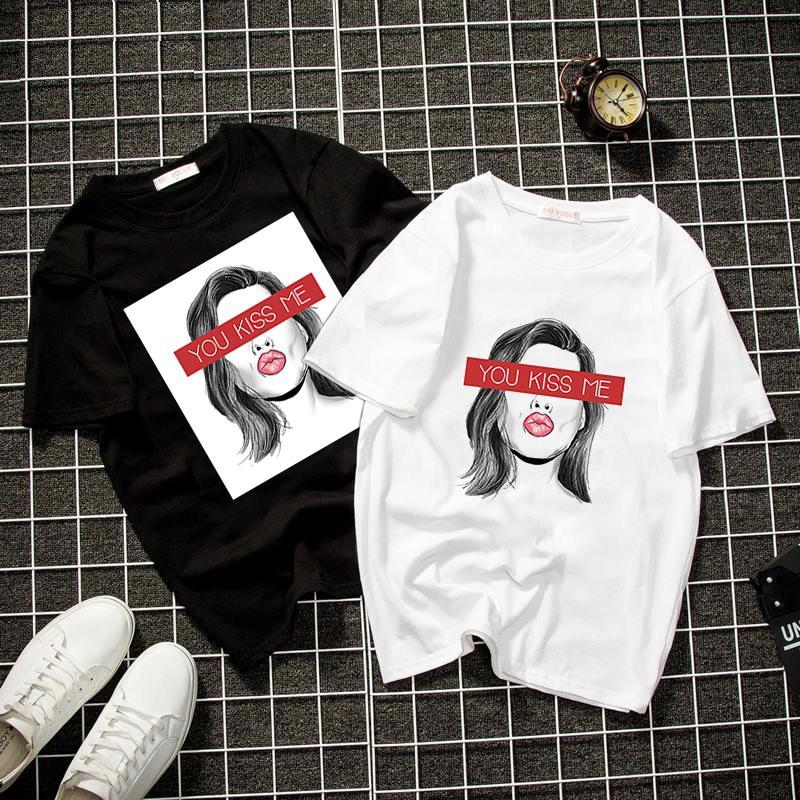 Áo thun unisex you kiss me form rộng vải dày mịn 2019T907