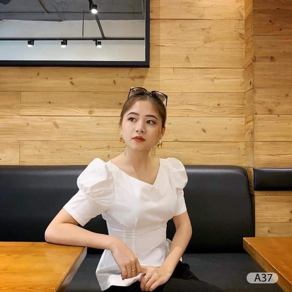 ÁO TAY PHỒNG CỔ V XẾP LY EO HANA