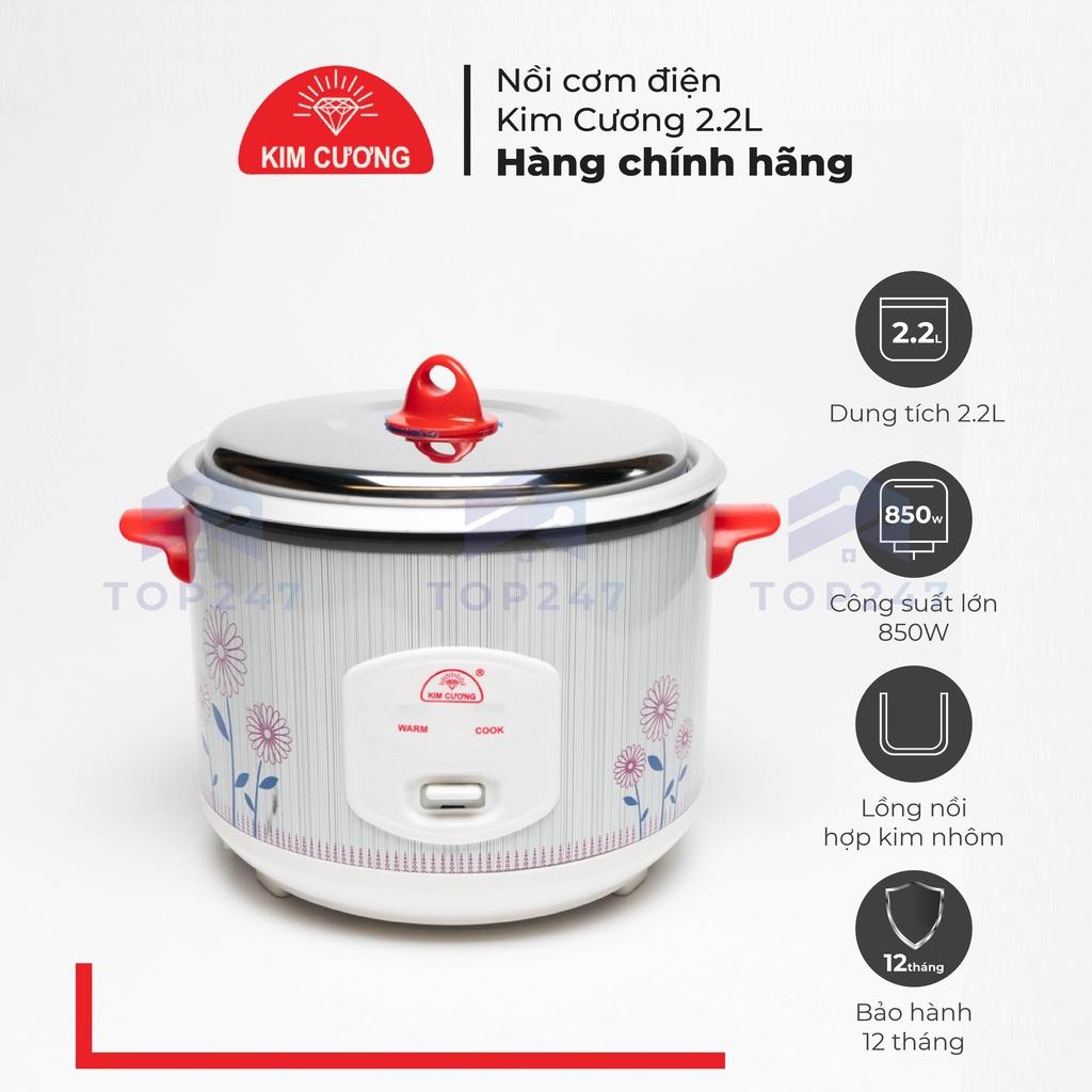 Nồi Cơm Điện Kim Cương 2.2 Lít Nắp Rời - Hàng Chính Hãng