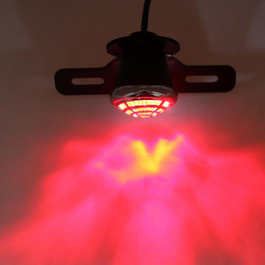 Vintage Grill Tail Brake Light Lamp Bracket Plate For Chopper