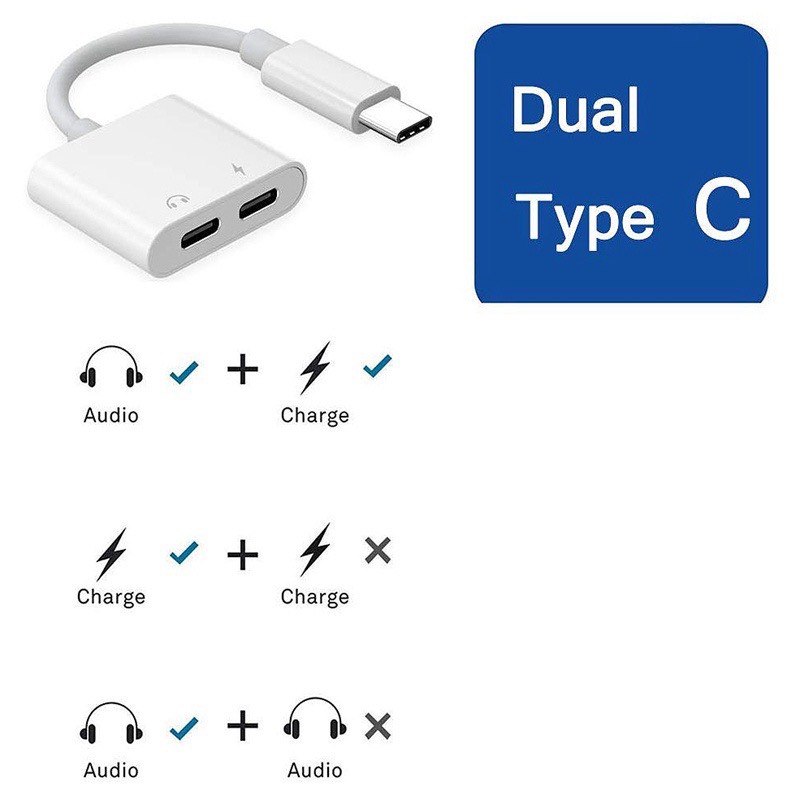 Cáp Chia Type-C Ra (2 Đầu Type-C)