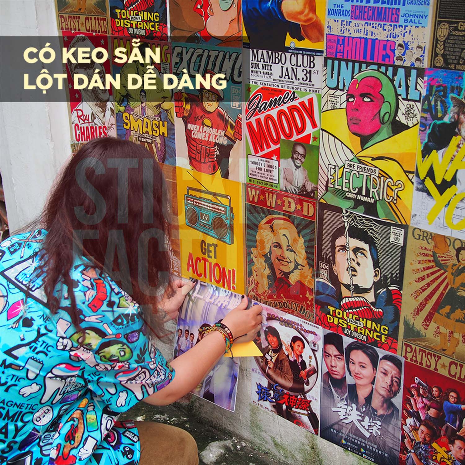 TATTOO - Set 50 Poster A4 dán tường trang trí decor quán nhà cửa - STICKER FACTORY