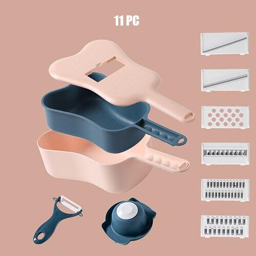 Stainless Steel Multi-function Vegetable Peeler Kitchen Tools Cutter Fruit Potato Carrot Grater Strainer Drain Basket Gadget