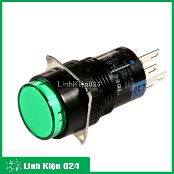 Nút Nhấn Đề 15mm-24VDC AL6- A Nhấn Giữ Có Đèn