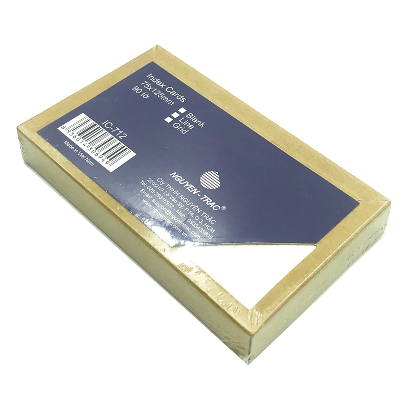 Index Cards Nguyễn Trắc 75x125mm - 90 Tờ IC-712