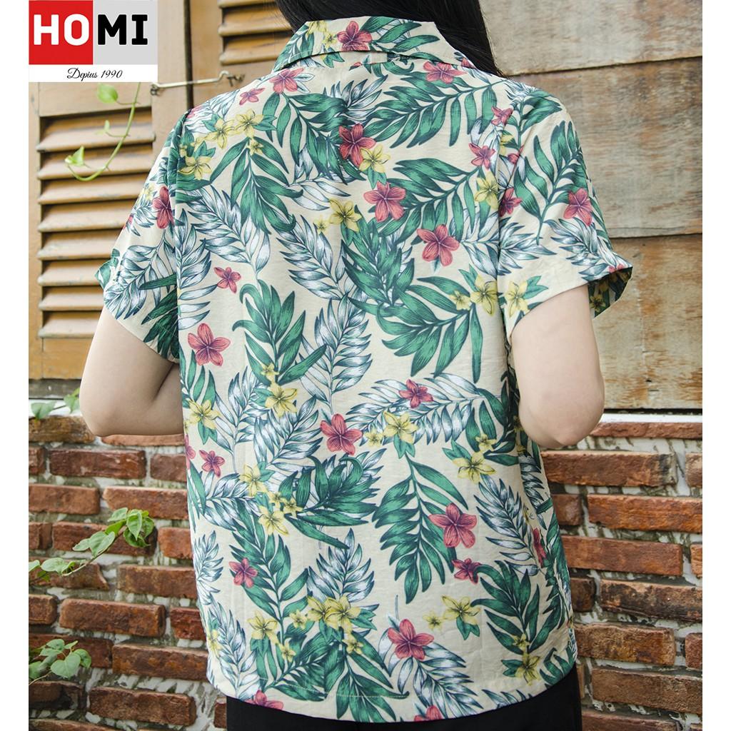 ÁO SƠ MI HỌA TIẾT LÁ