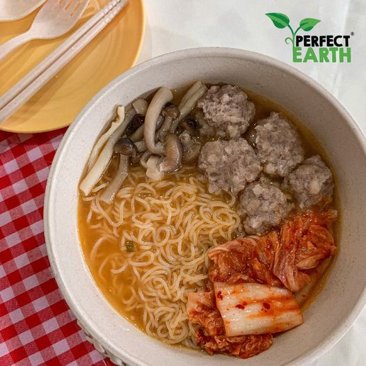 Mì Ăn Liền Hữu Cơ Vị Kim Chi (85g) - Perfect Earth Organic Brown Rice Instant Noodle Kim Chi (85g)