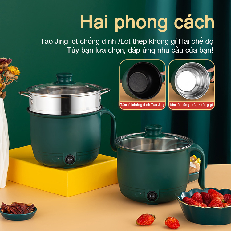 Nồi Lẩu Điện chống dính đa năng loại nhỏ dùng để nấu phở trong ký túc xá sinh viên