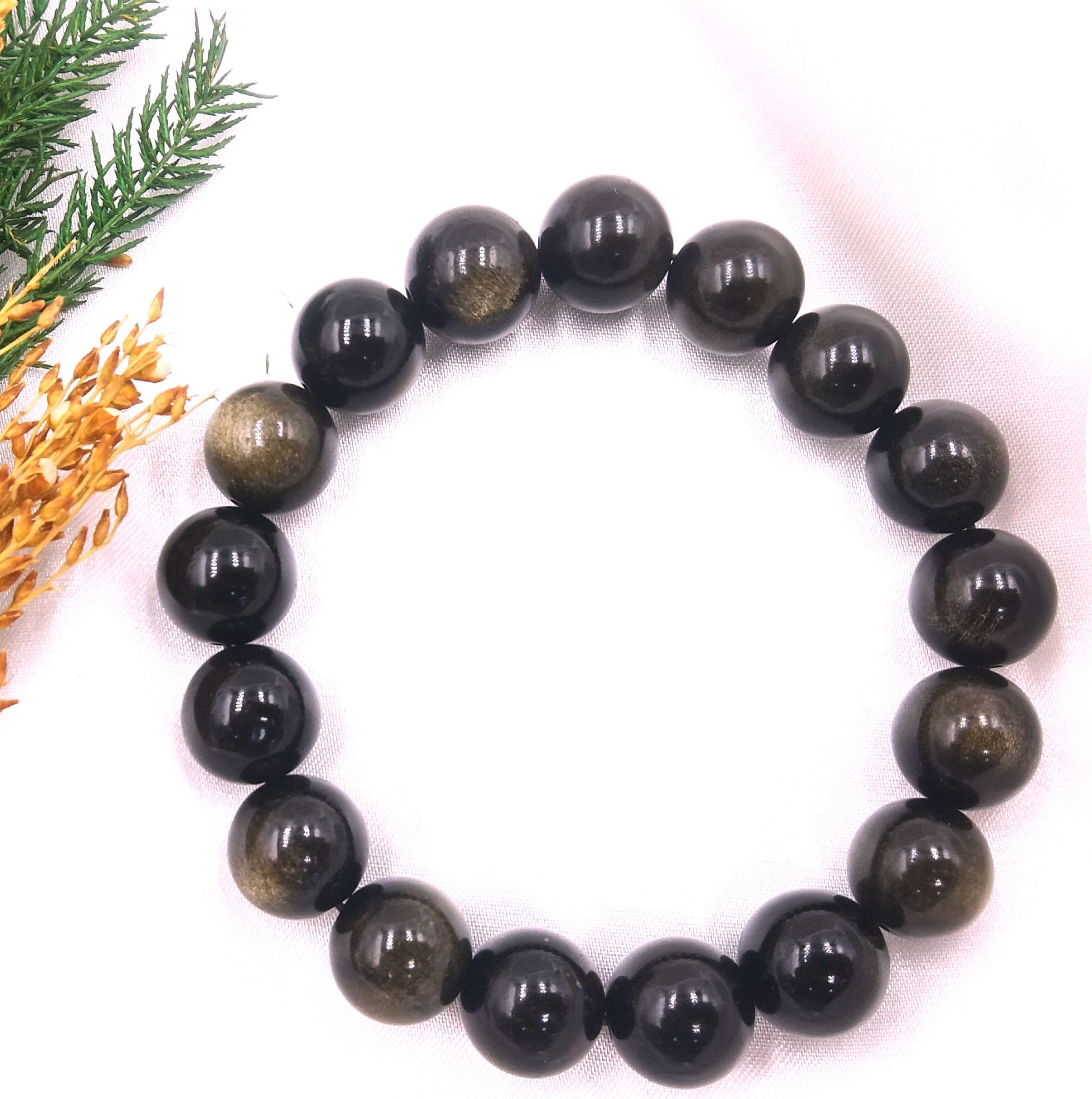 Vòng Tay Đá Núi Lửa Obsidian