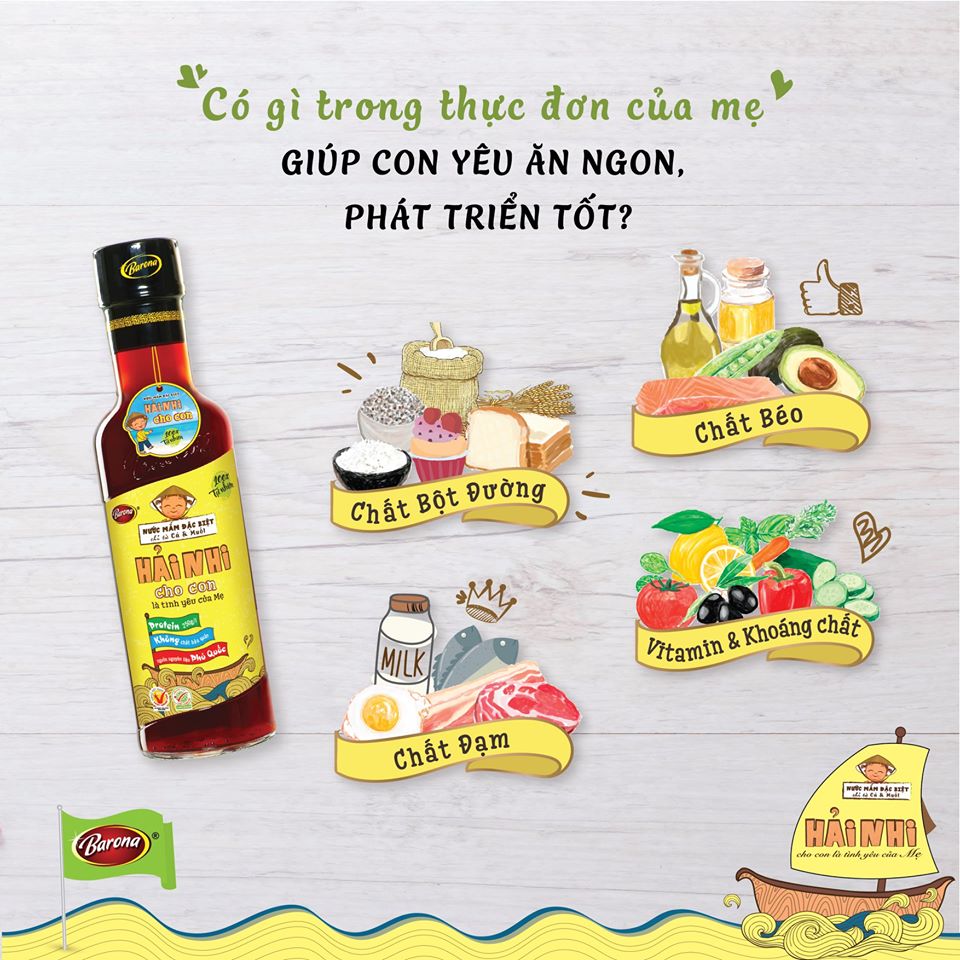 Combo 6 chai nước mắm trẻ em Hải Nhi 250ml