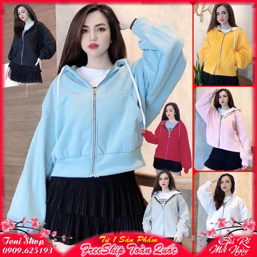 ÁO HOODIE - ÁO KHOÁC NỈ NGOẠI Tay Phồng