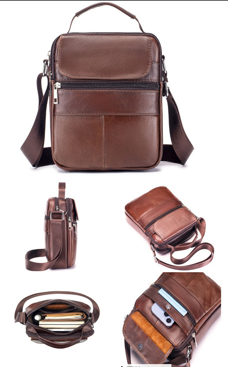 Túi đeo chéo nam DA BÒ THẬT – BEE GEE DCN9398