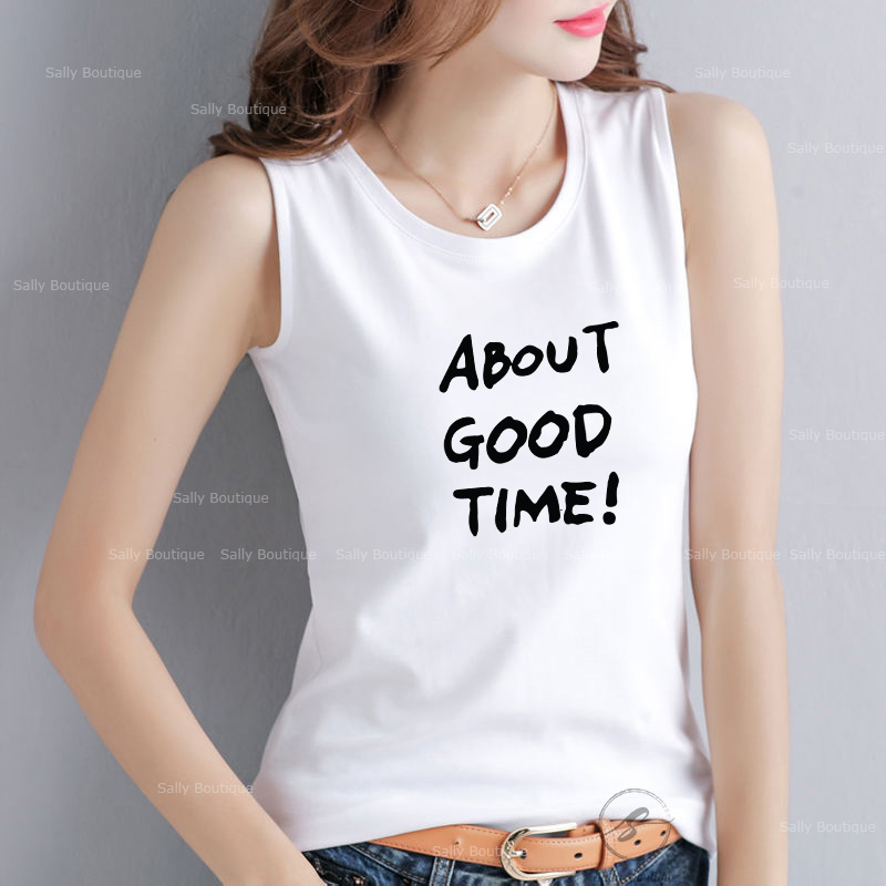 Áo Thun Sát Nách 3 Lỗ Nữ  About Good Time Vải Cotton 100% Co Giãn 4 Chiều, Mặc Mát Sally Boutique-SN138