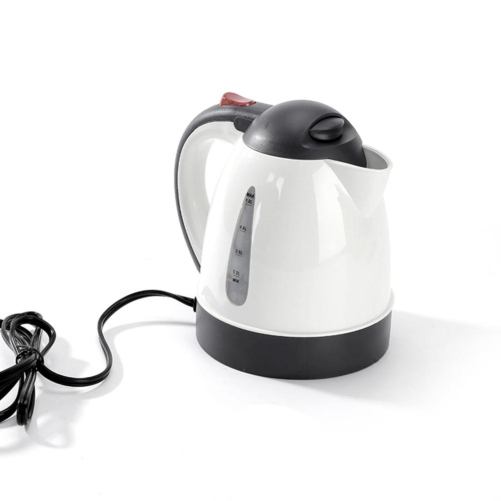 1000mL Car Electric Kettle 12V 150W Portable Cigarette Lighter Kettle for Trip Travel White