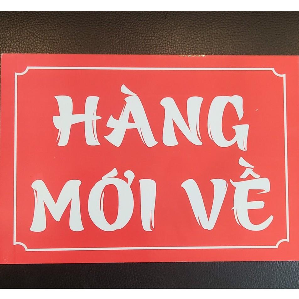 Biển hàng mới về-xả hàng chuyên dùng cho shop,..-biển cứng chất liệu cứng cáp-phông chữ và màu của biển siêu xinh